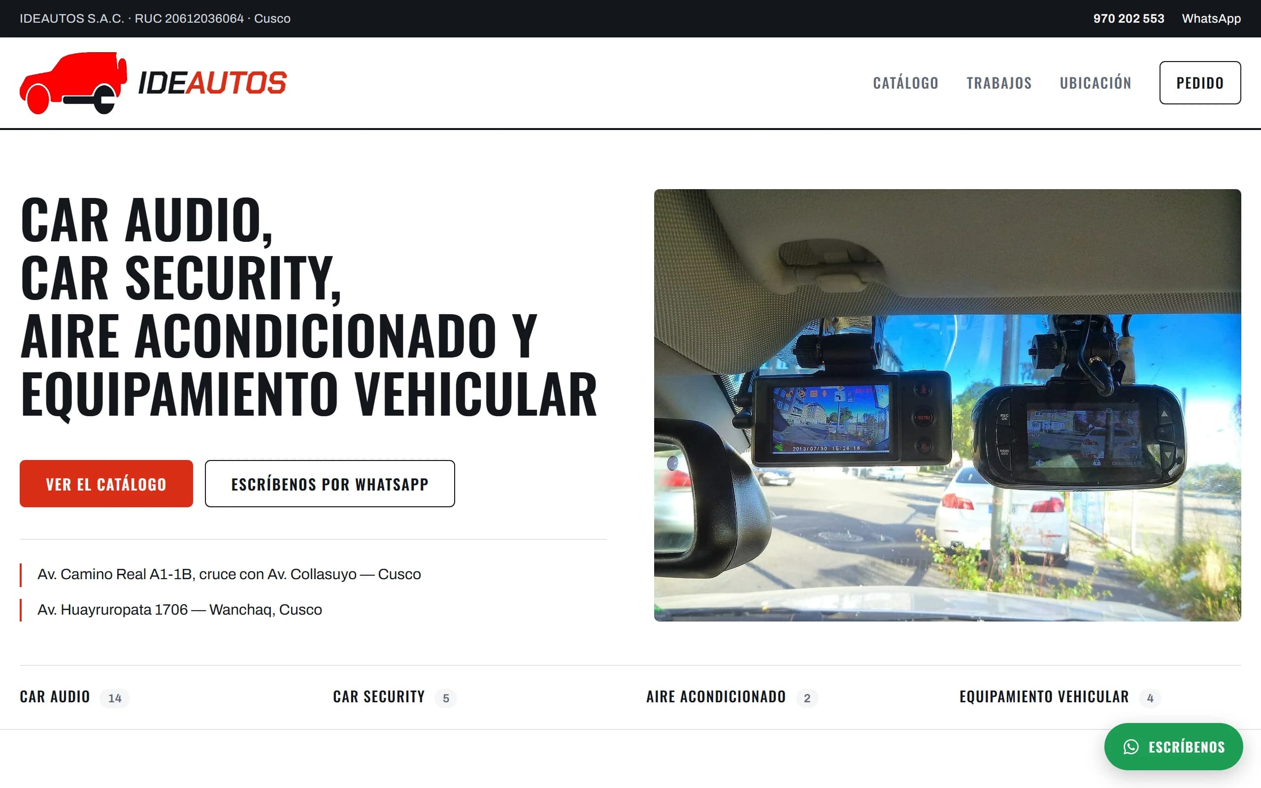 La portada de Ideautos vista en una computadora