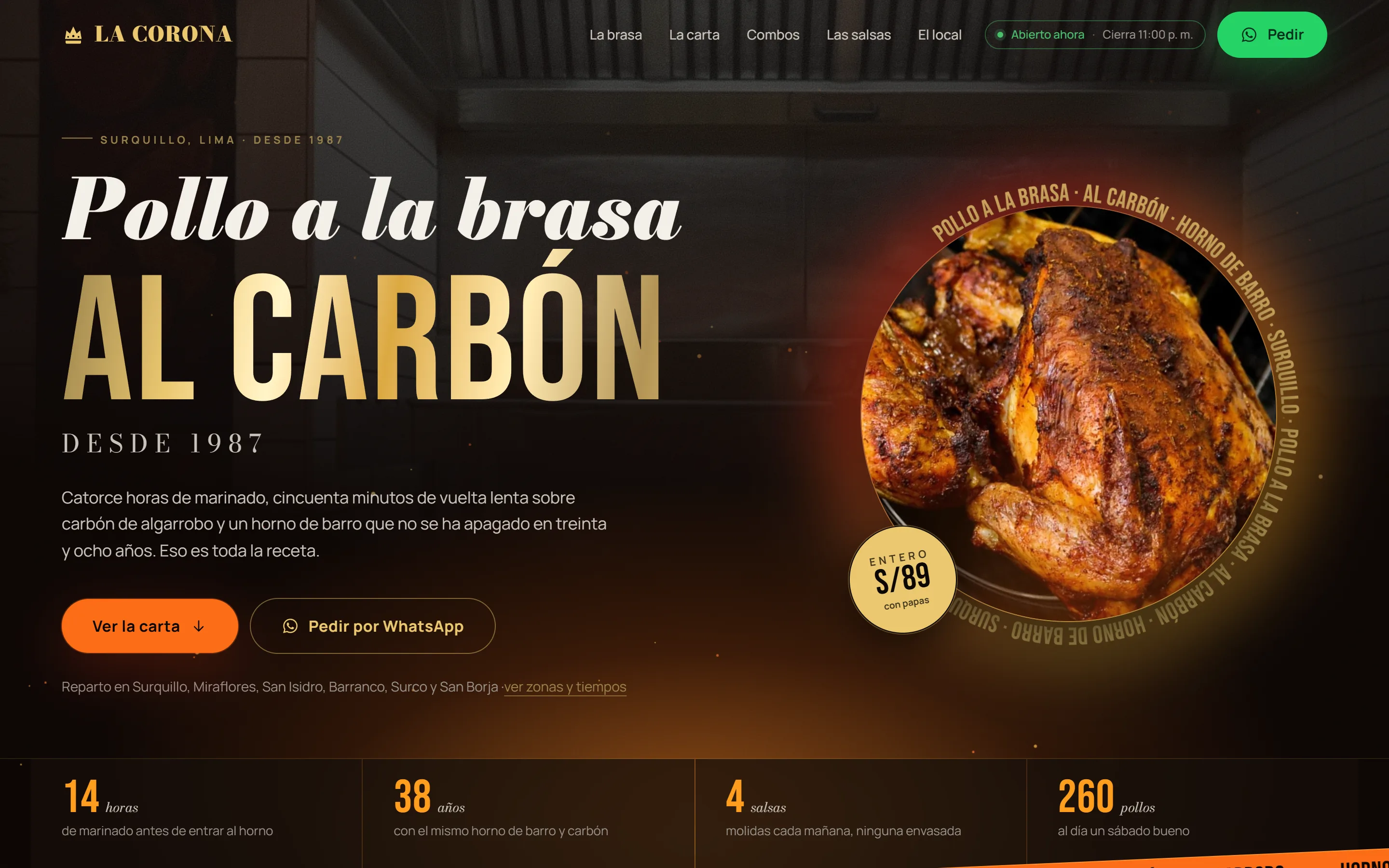 La portada de La Corona vista en una computadora
