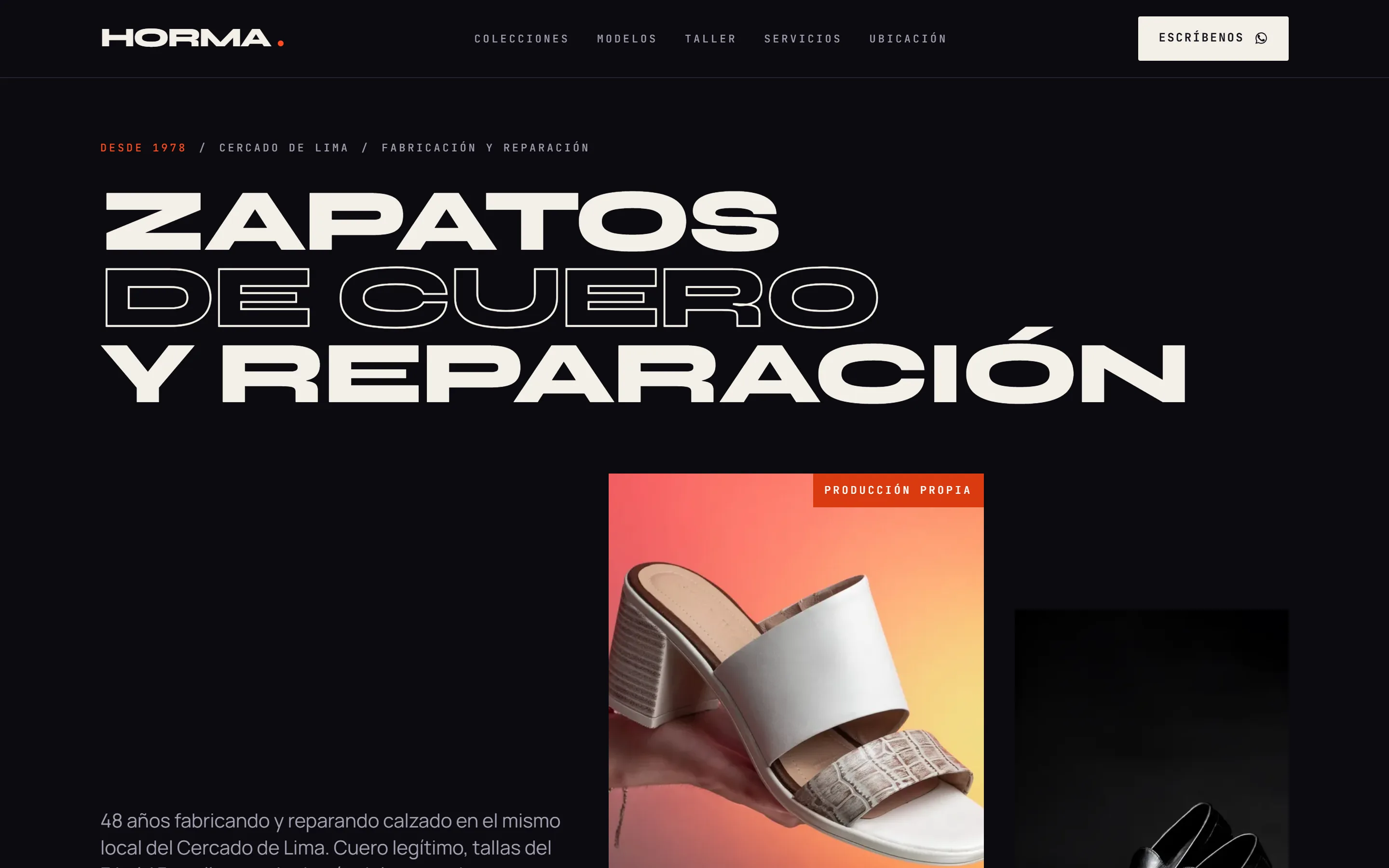 La portada de Horma vista en una computadora